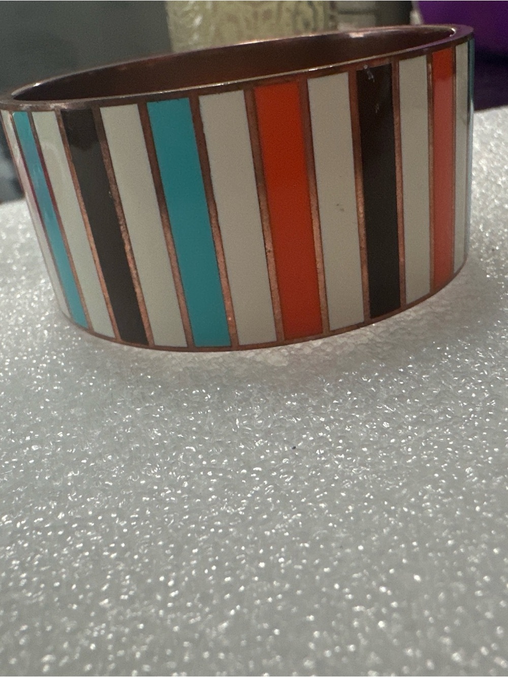 kate spade Rose Gold Logo Plaque Bangle